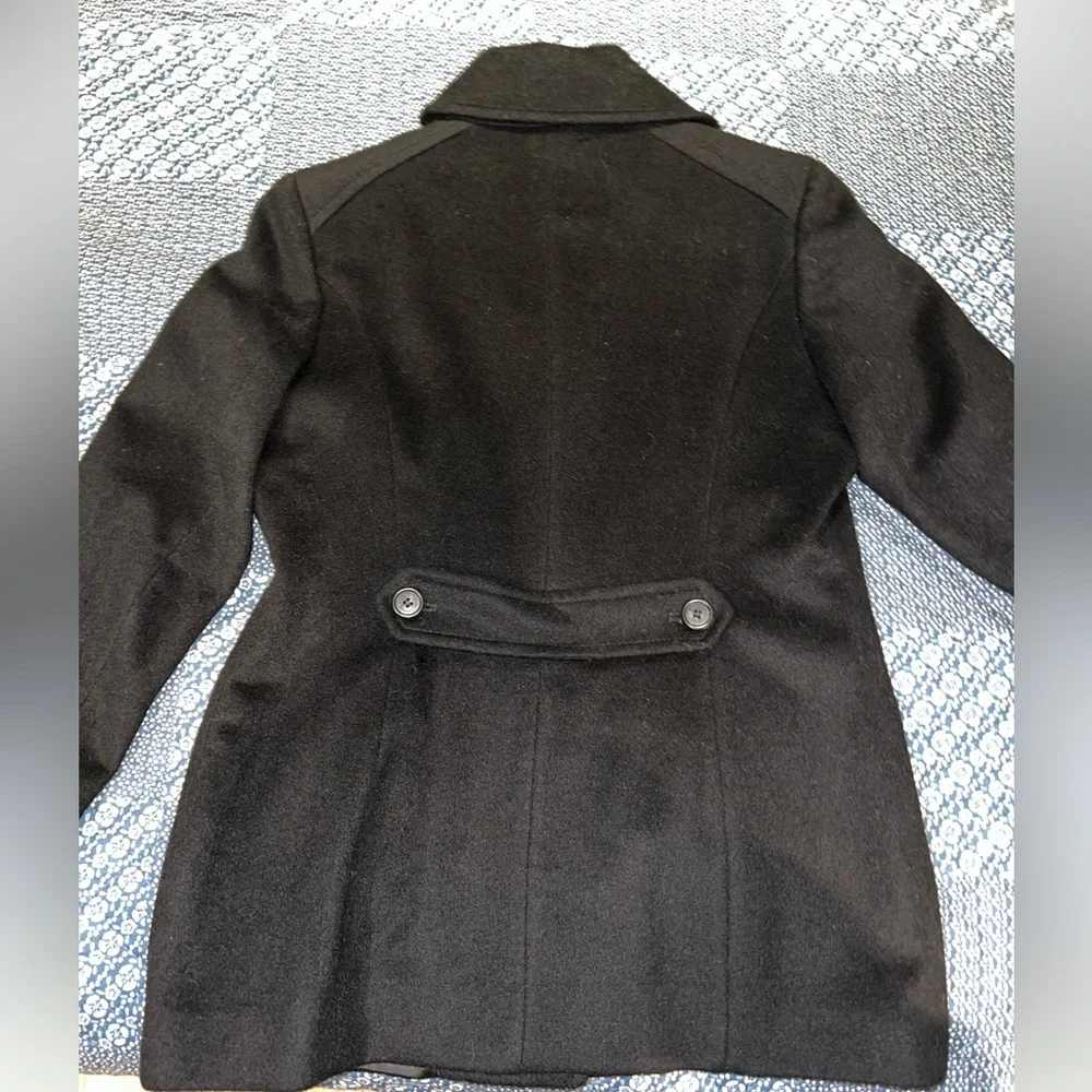 Ralph Lauren Black Pea Coat 4 - Picture 6 of 8